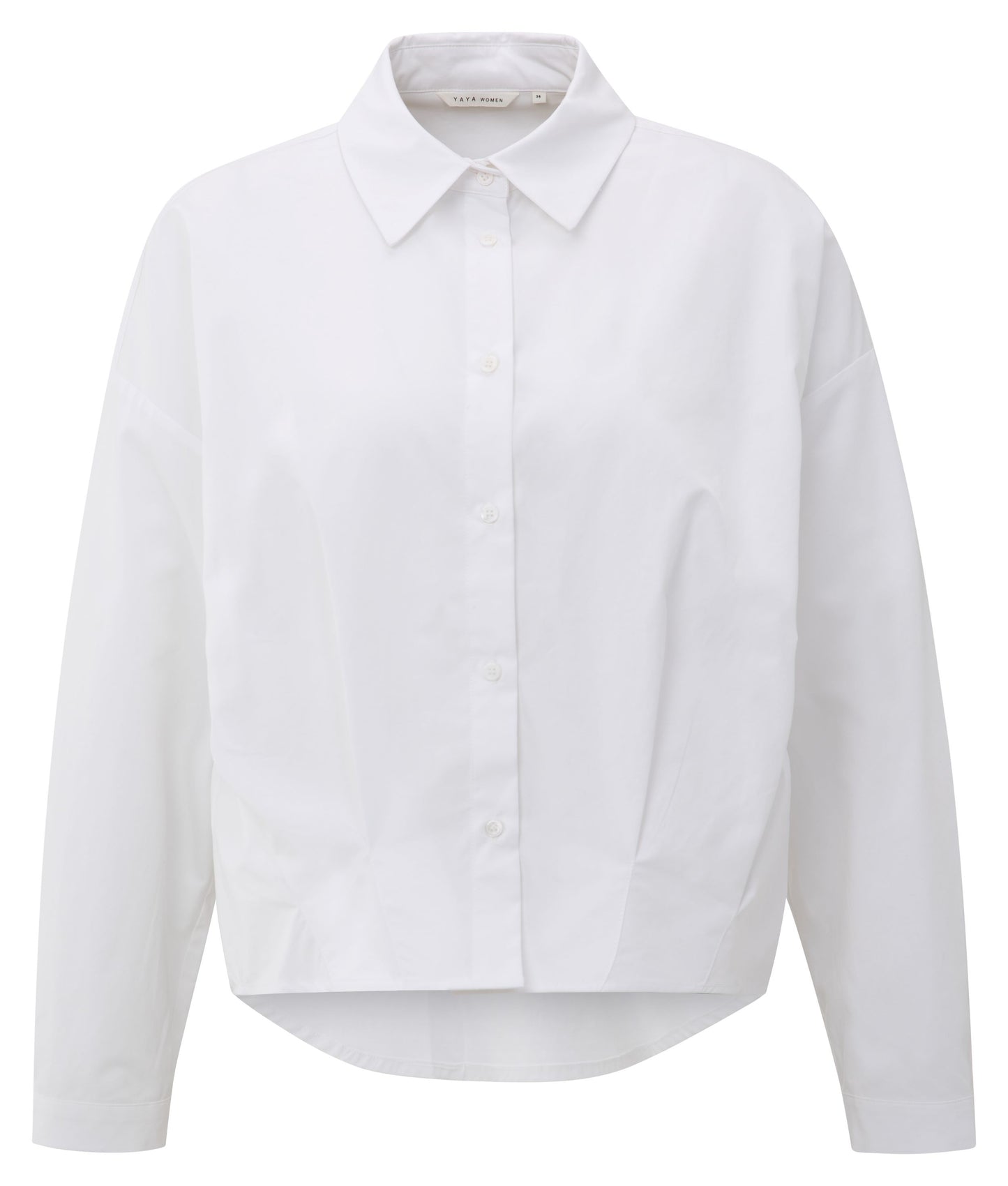 YAYA Poplin Blouse with Pleated Details