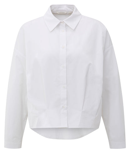 YAYA Poplin Blouse with Pleated Details