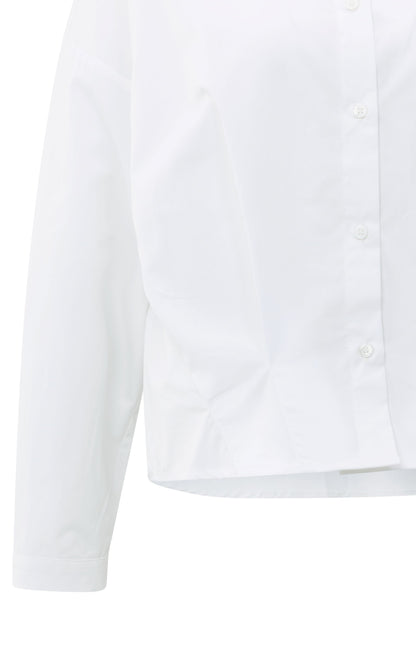 YAYA Poplin Blouse with Pleated Details