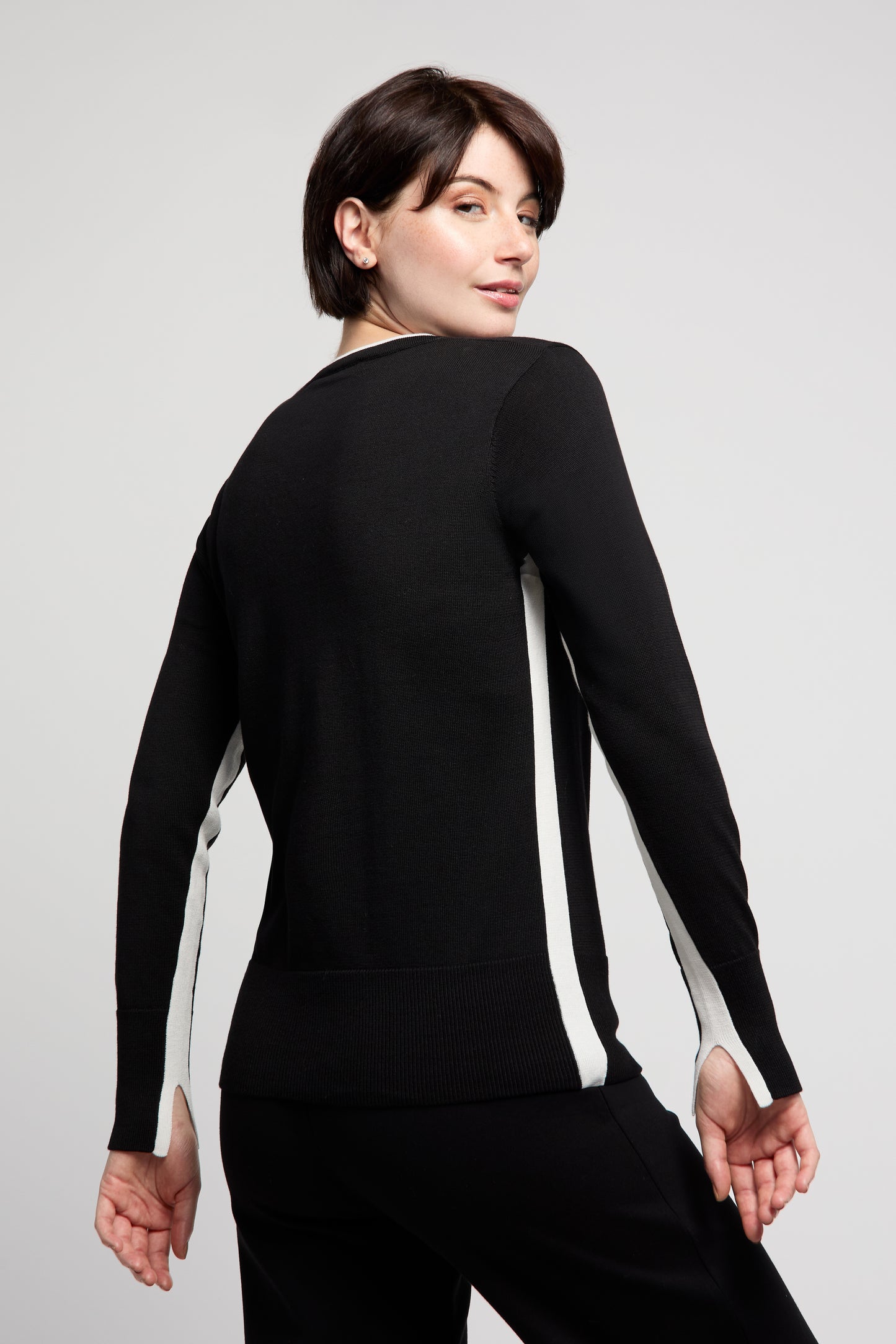 BYLYSE Side Stripe Sweater