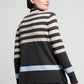 BYLYSE Stripe Turtleneck Sweater