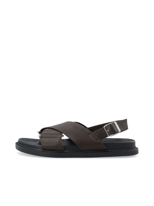 BIAOSLO Cross Sandal Faux Leather
