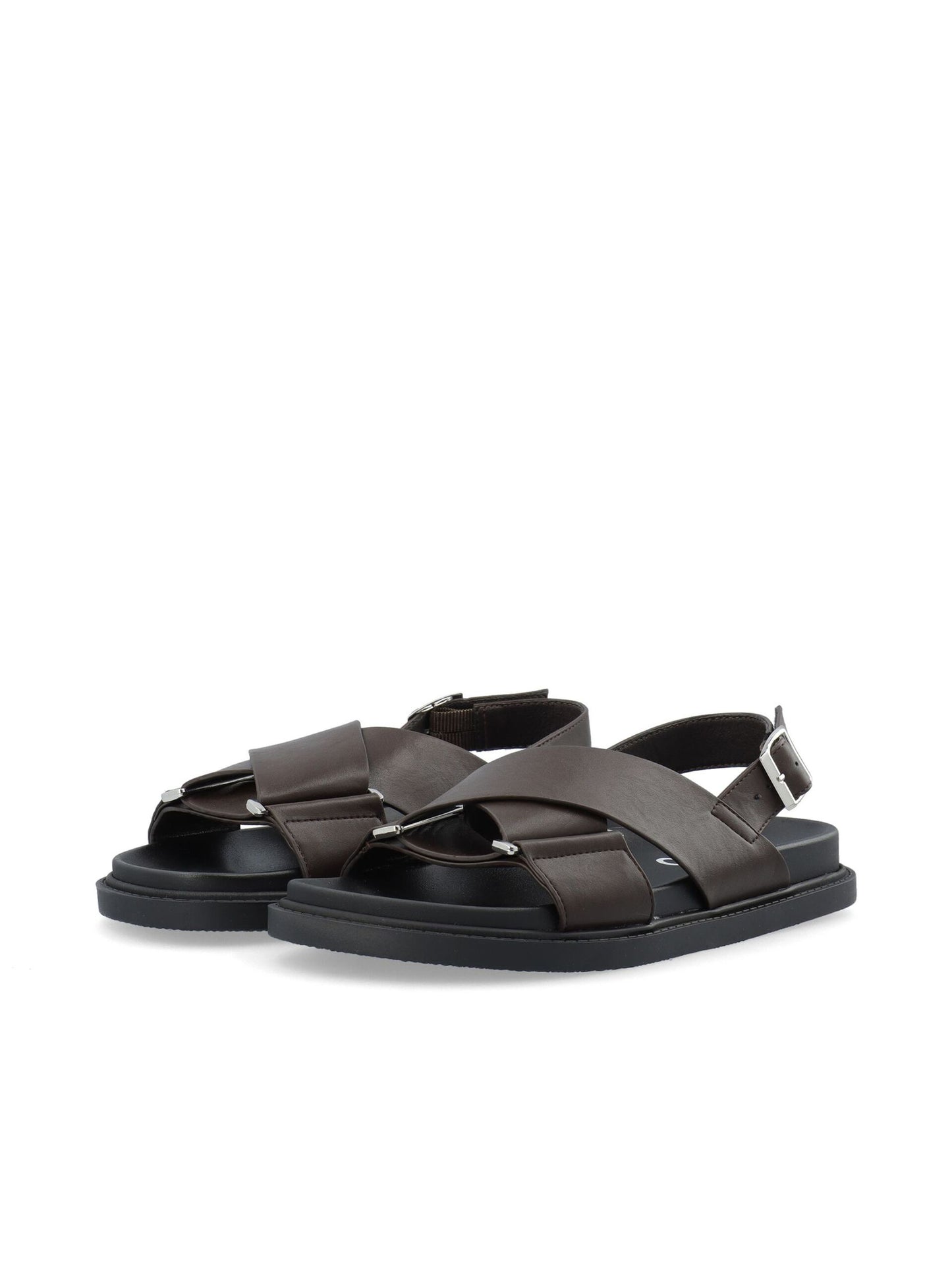 BIAOSLO Cross Sandal Faux Leather