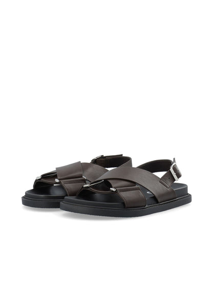 BIAOSLO Cross Sandal Faux Leather