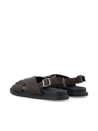 BIAOSLO Cross Sandal Faux Leather