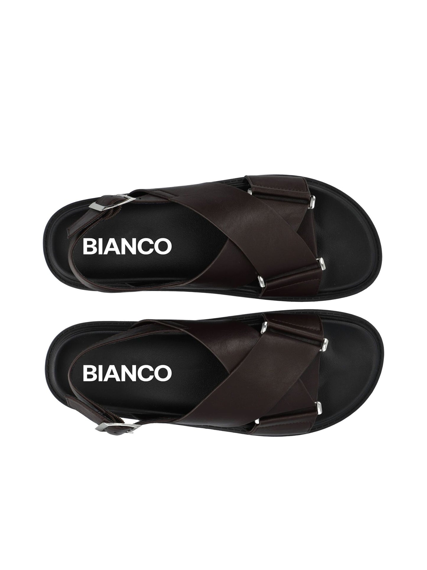 BIAOSLO Cross Sandal Faux Leather