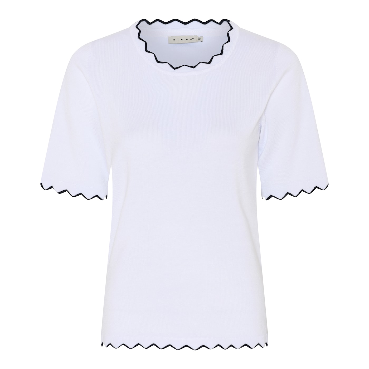 Micha Short Sleeve Contrast Trim Top