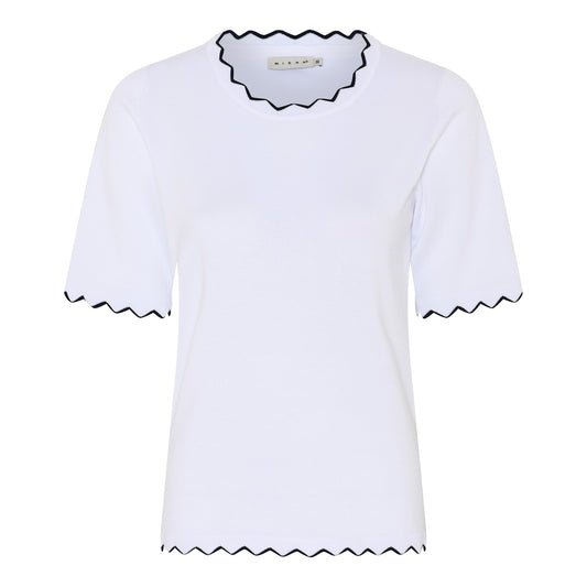 Micha Short Sleeve Contrast Trim Top