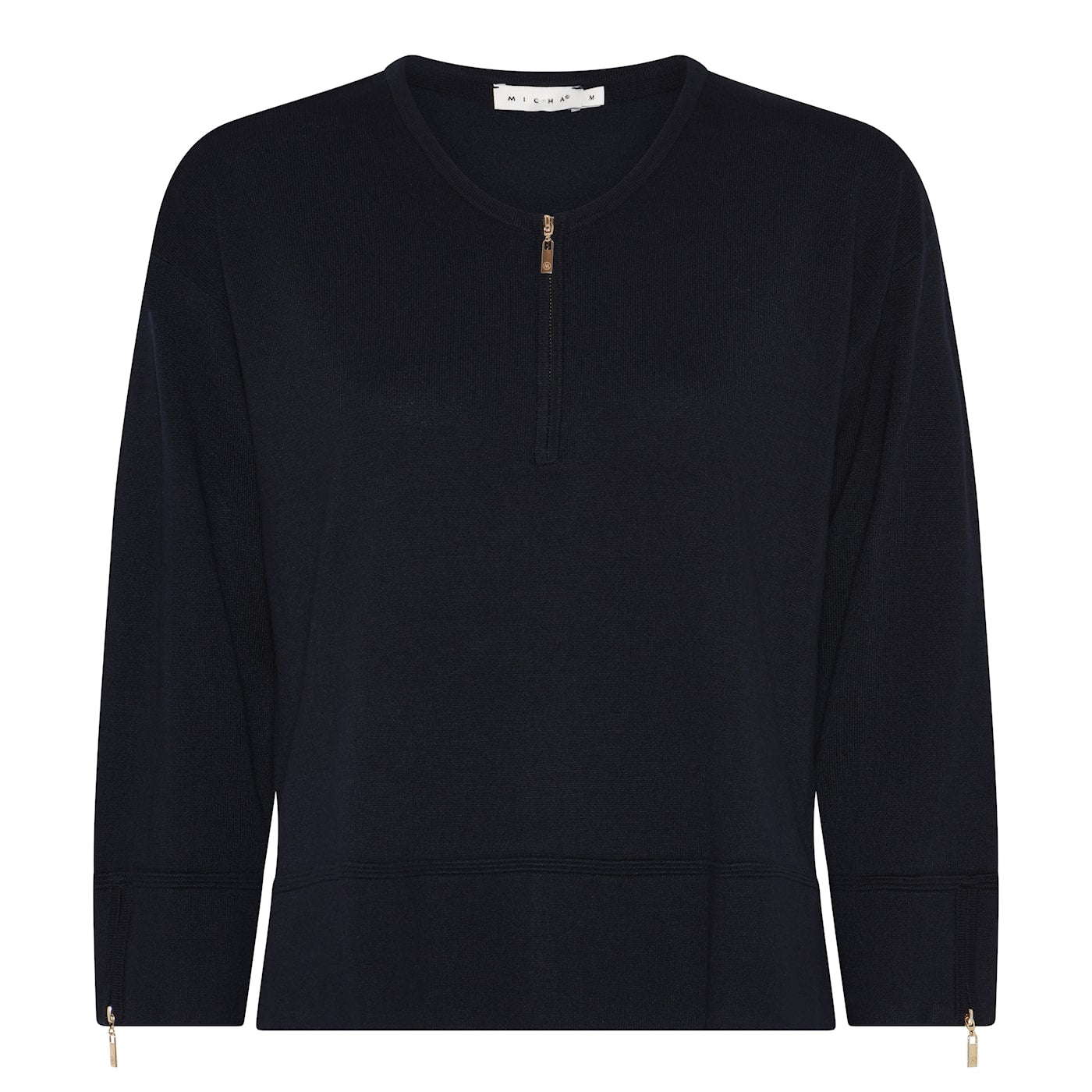 Micha Half Zip 3/4 Sleeve Top