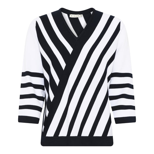 Micha Stripe V-Neck Top