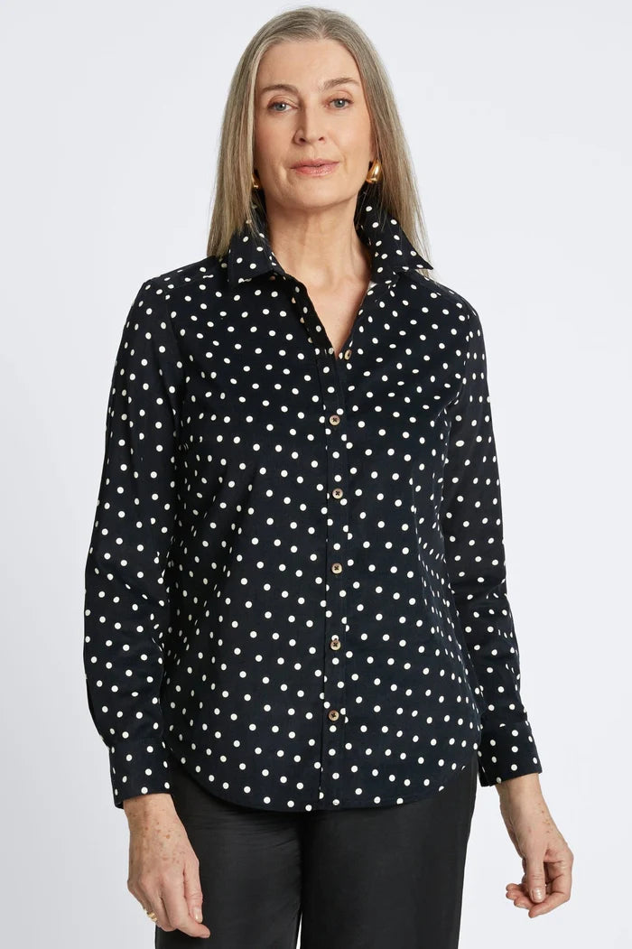 Foxcroft Haven Polka Dot Corduroy Shit