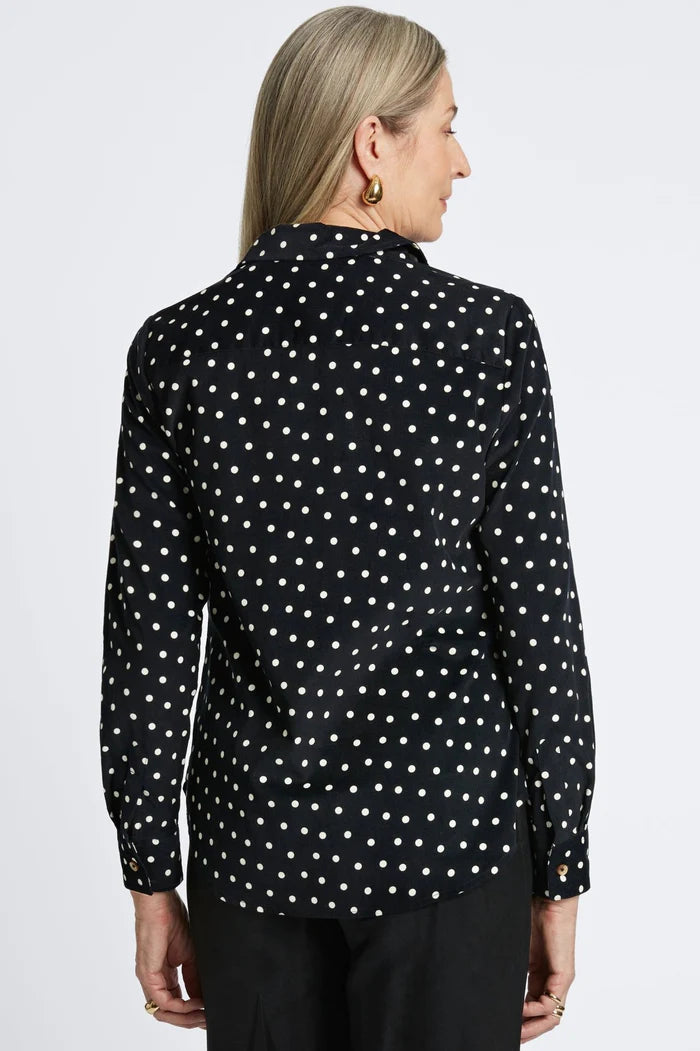 Foxcroft Haven Polka Dot Corduroy Shit