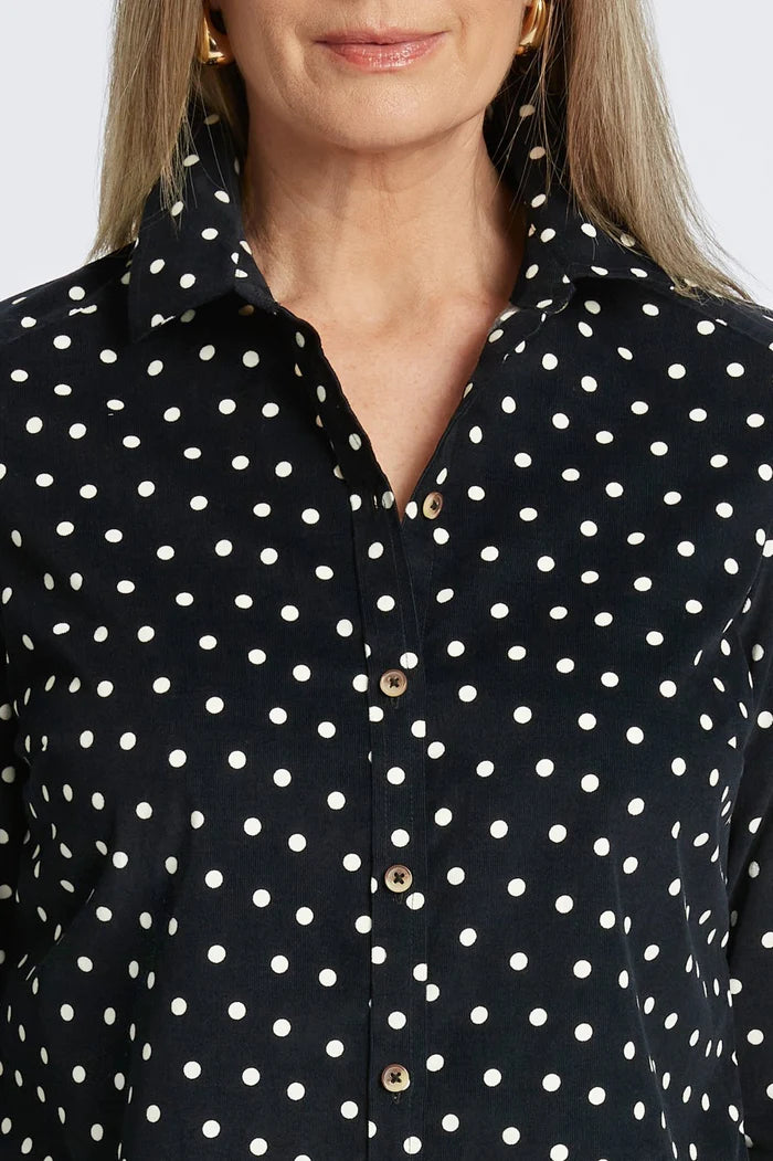 Foxcroft Haven Polka Dot Corduroy Shit