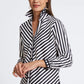 Foxcroft Mary Cotton Sateen Stripe Shirt