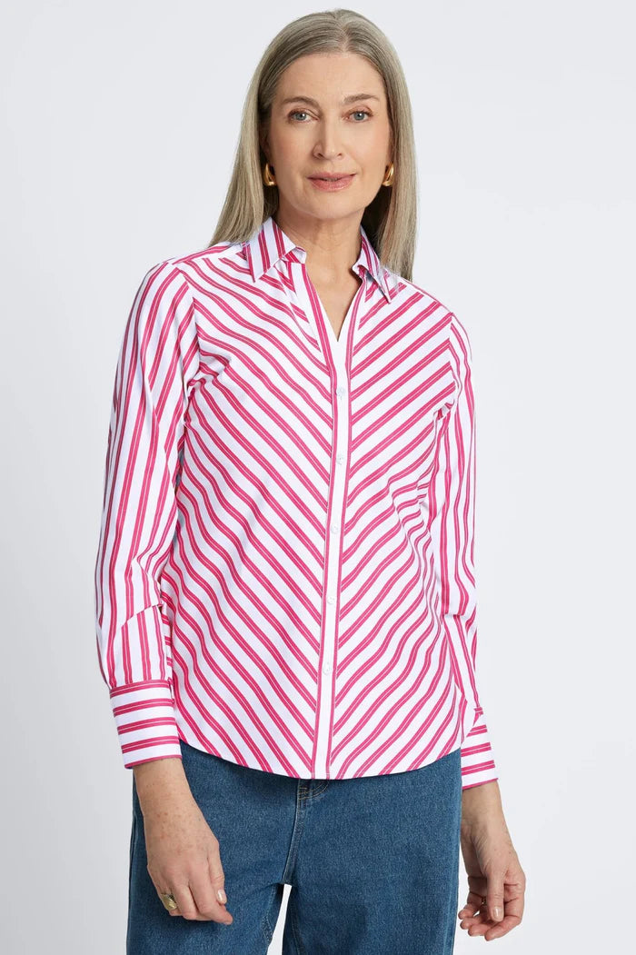 Foxcroft Mary Stretch Non Iron Stripe Shirt