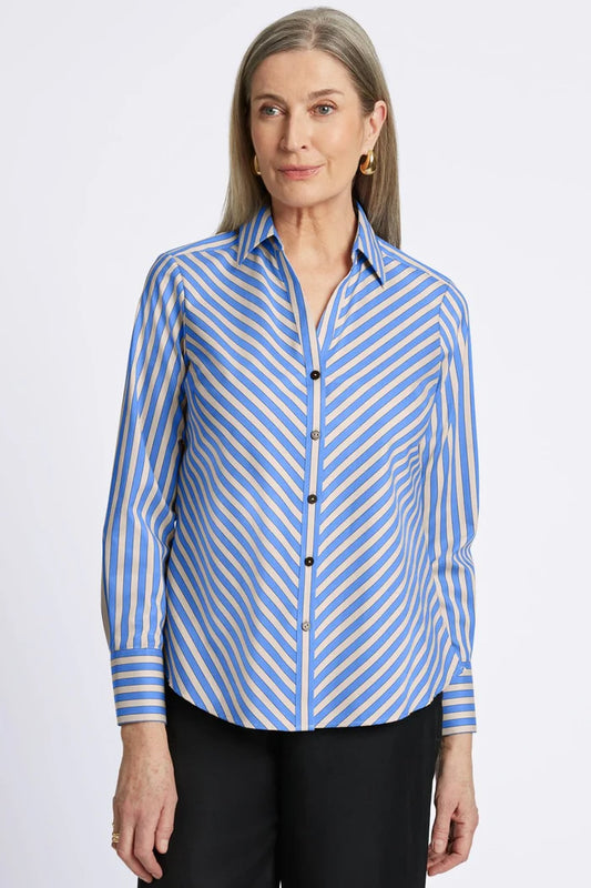 Foxcroft Mary Stretch Stripe Non Iron Shirt