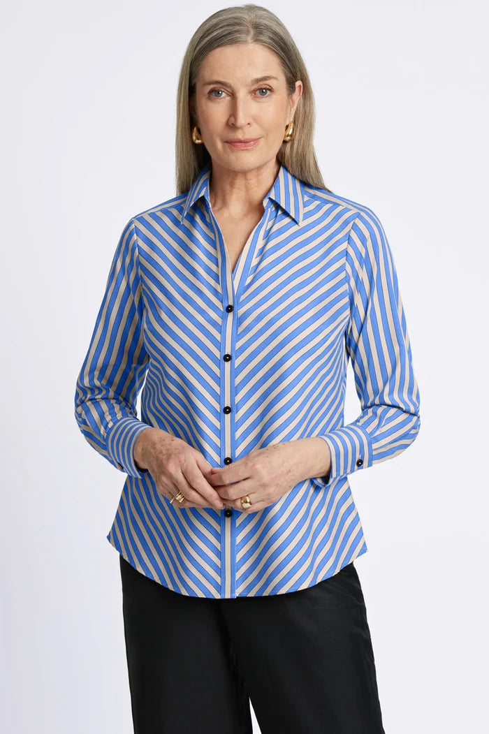 Foxcroft Mary Stretch Stripe Non Iron Shirt