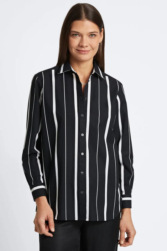 Foxcroft Boyfriend Non Iron Stripe Shirt