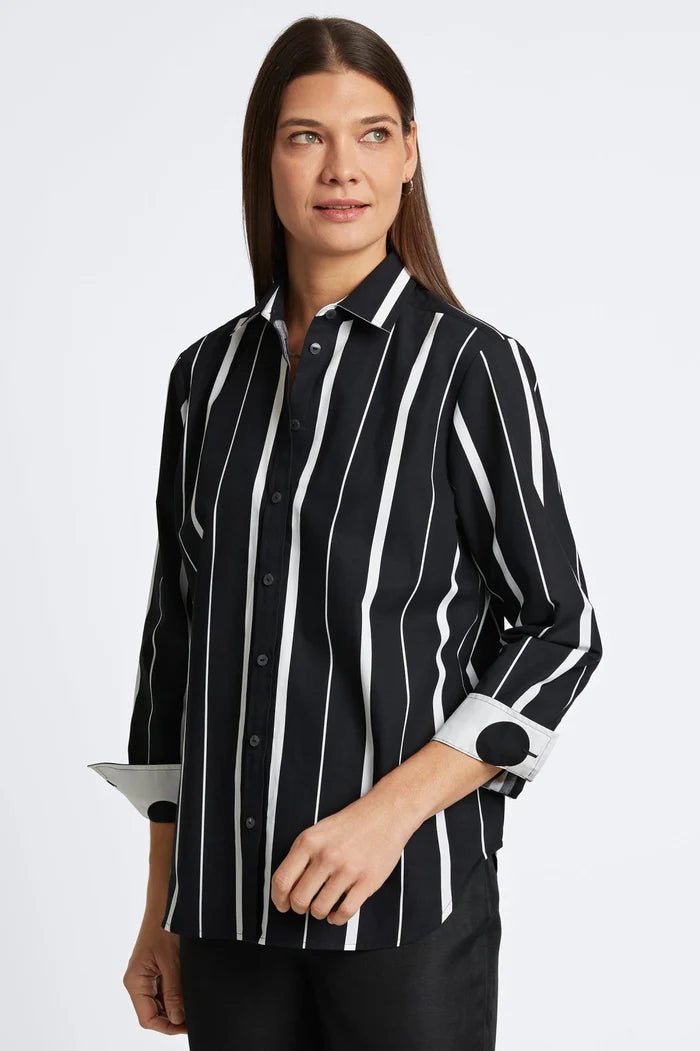 Foxcroft Boyfriend Non Iron Stripe Shirt