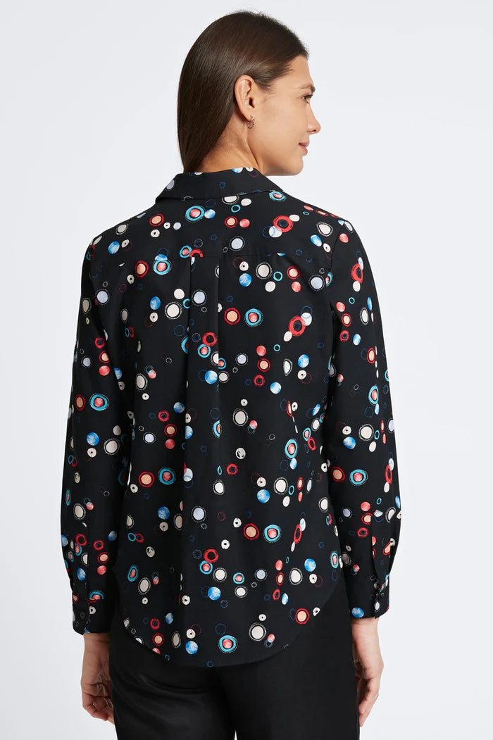 Foxcroft Charlie Non-Iron Dot Print Shirt