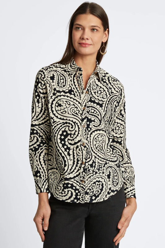 Foxcroft Haven Paisley Corduroy Shirt