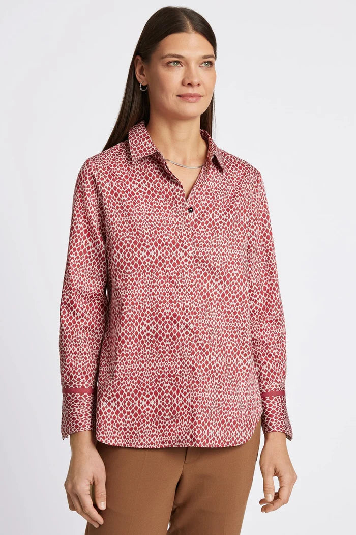 Foxcroft Iris Abstract Diamond Print Tunic