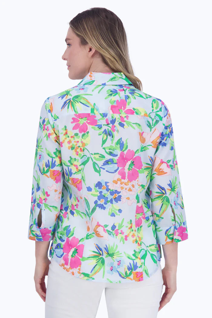 Foxcroft Luna Non-Iron Floral Print Shirt