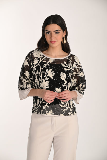 Frank Lyman Embroidered Top