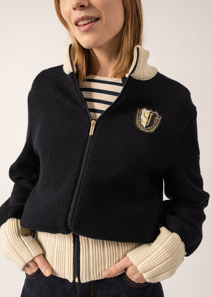 Saint James Campus Zip Cardigan