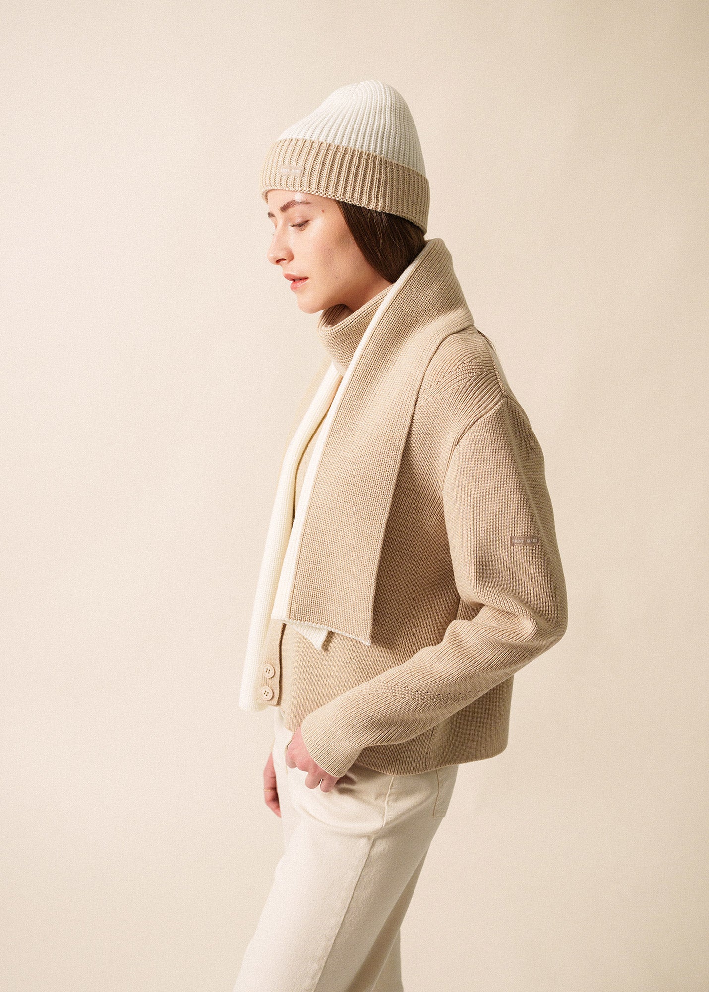 Saint James Canoe Bicolour Knit Scarf