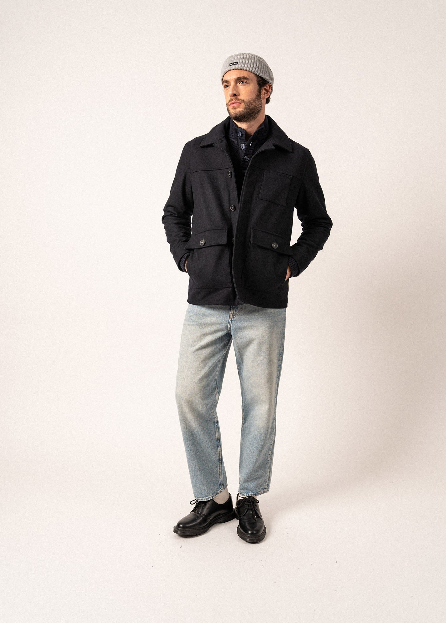 Saint James Men's St Samuel Wool Coat