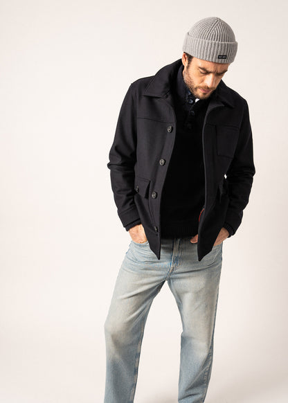 Saint James Men's St Samuel Wool Coat