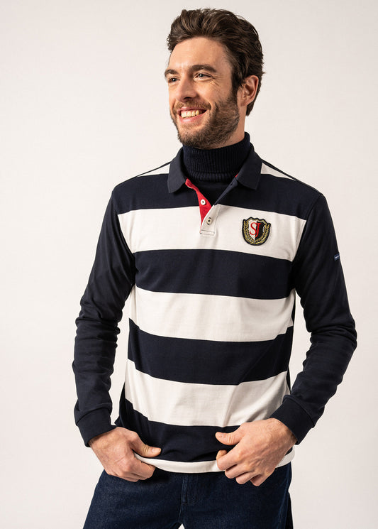 Saint James Men's Pierrot Stripe Polo