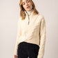 Saint James Half Zip Cable Knit Sweater