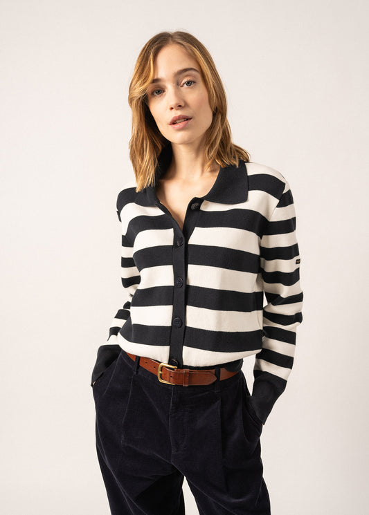 Saint James Galway Stripe Cardigan