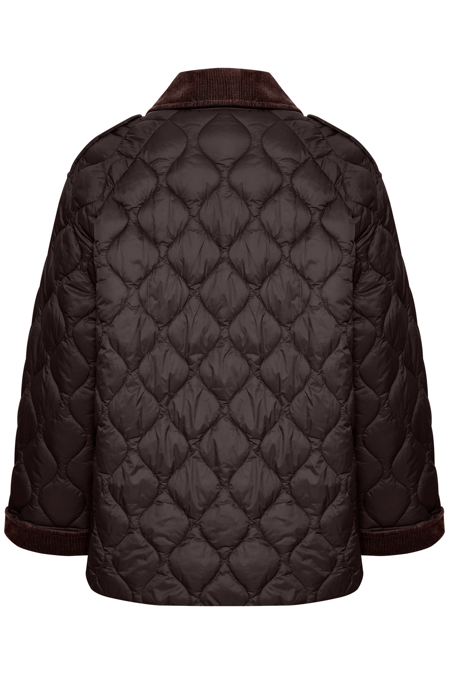 Part Two Laurana Short Quilted Coat with Corduroy Details