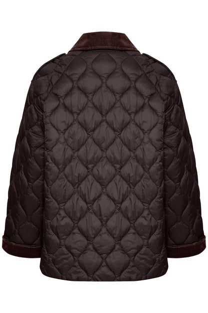 Part Two Laurana Short Quilted Coat with Corduroy Details