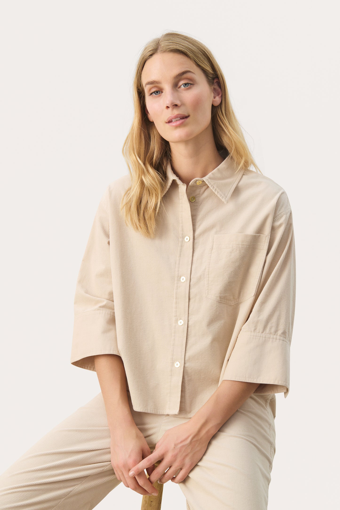 Part Two Jolene Mini Cord Shirt