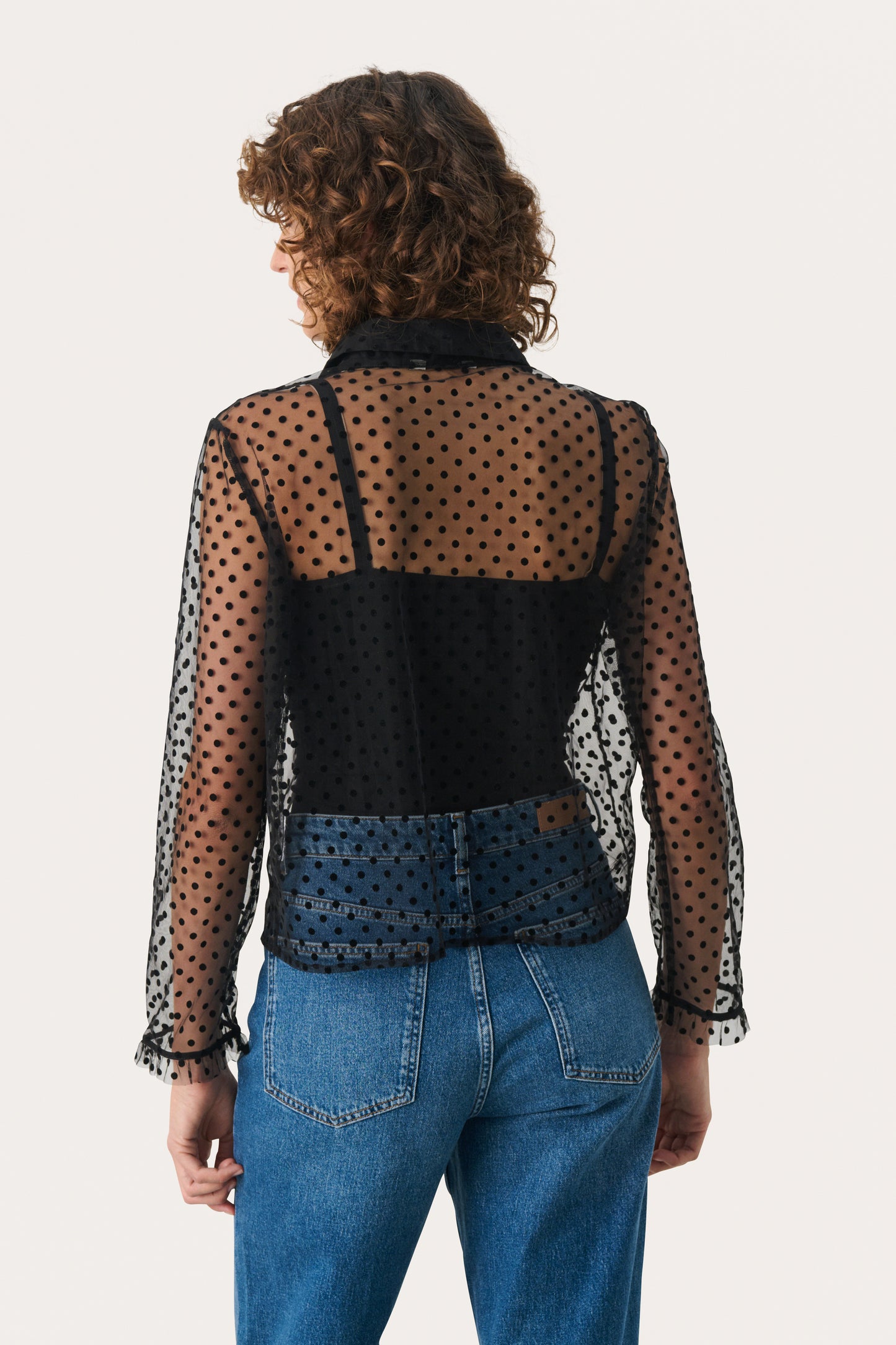 Part Two Marikke Mesh Dot Blouse