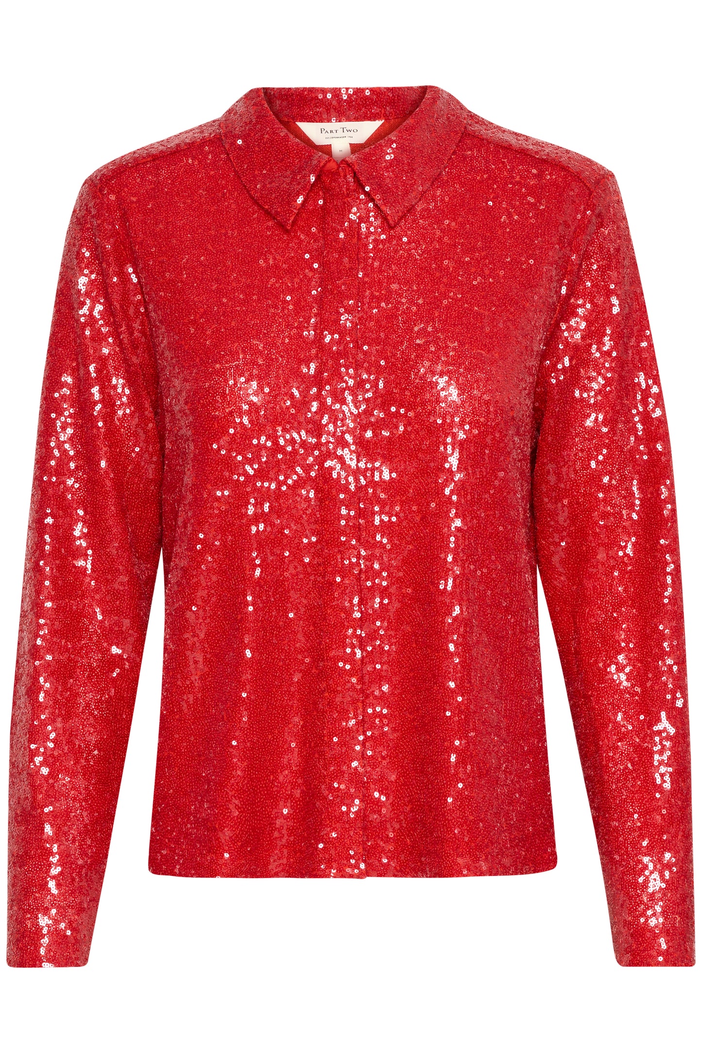 Part Two Mabelle Sparkle Collared Shirt