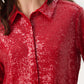 Part Two Mabelle Sparkle Collared Shirt