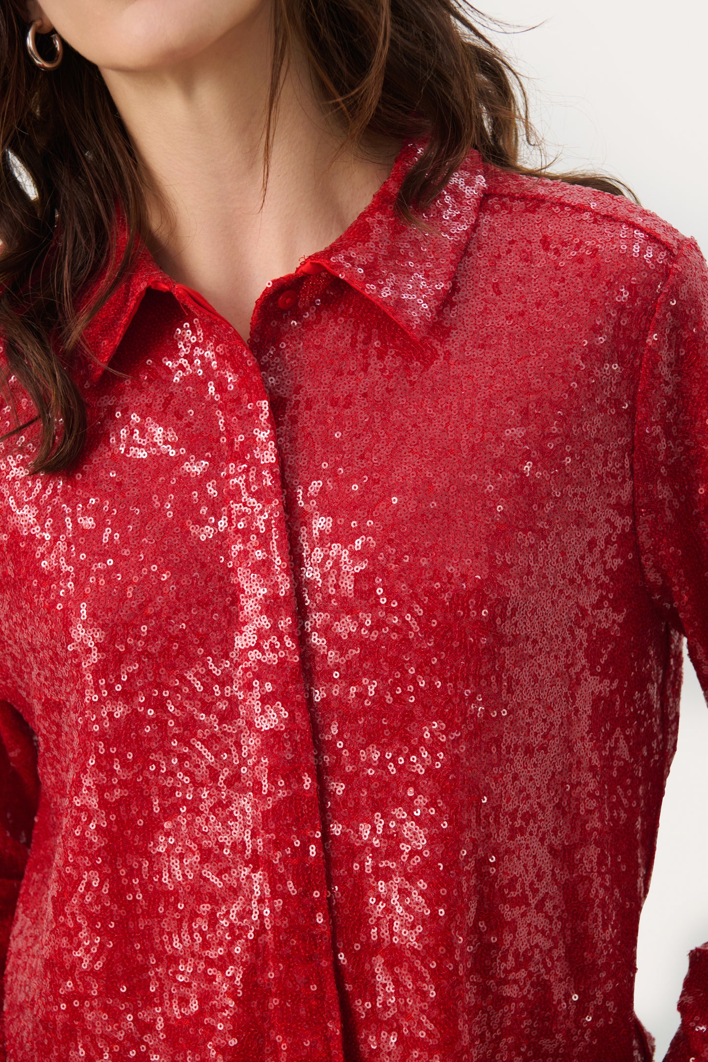 Part Two Mabelle Sparkle Collared Shirt