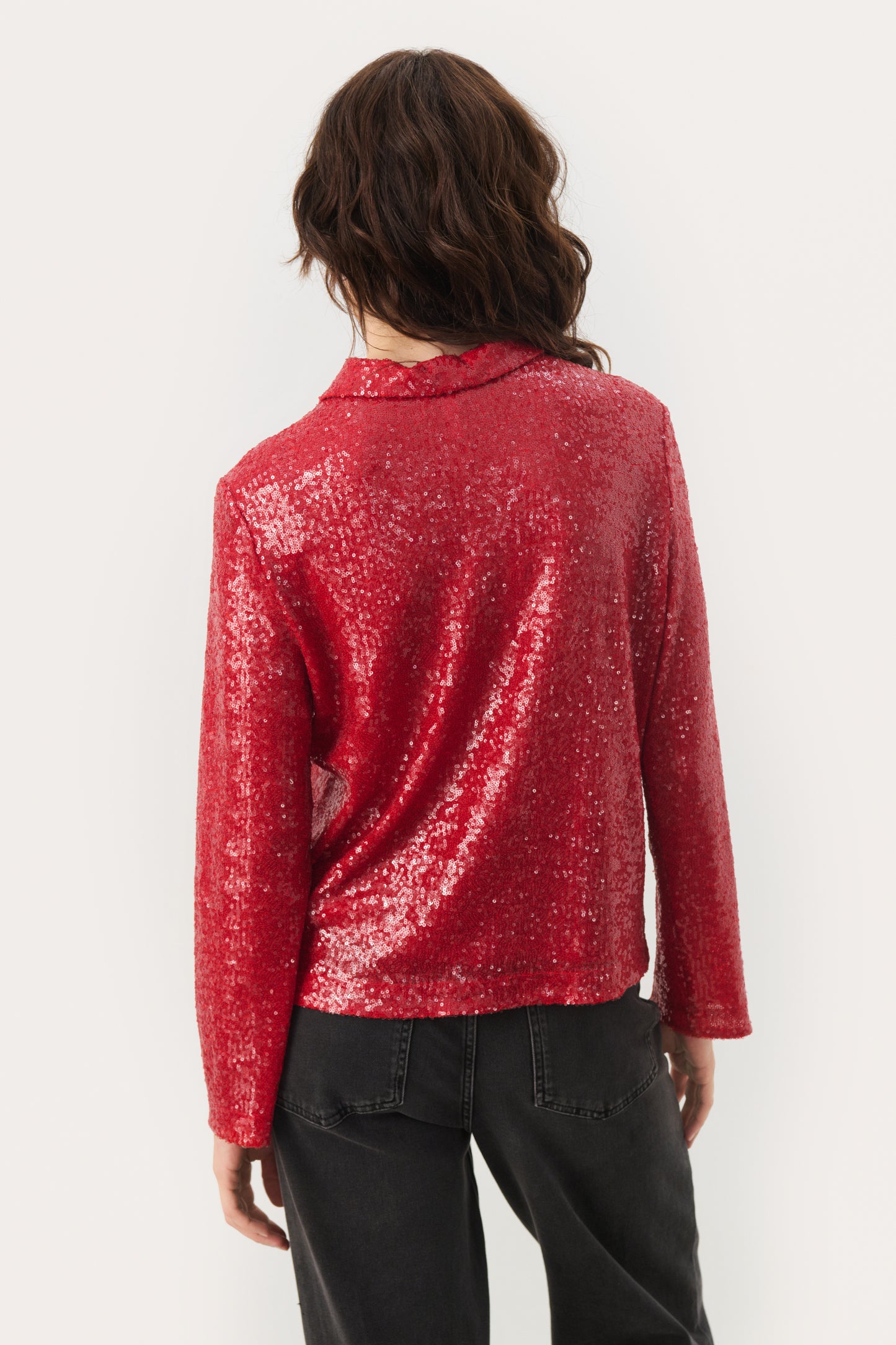 Part Two Mabelle Sparkle Collared Shirt