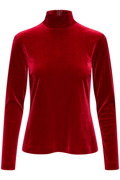 Part Two Mone Velvet Mock Neck Top