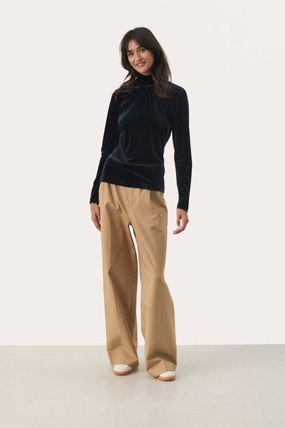 Part Two Mone Velvet Mock Neck Top