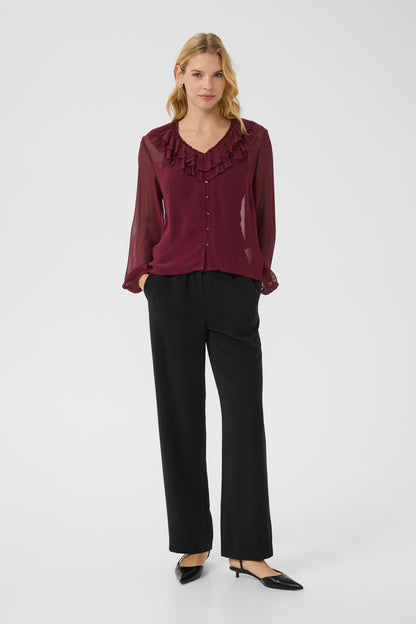 Part Two Sanza Ruffle Blouse