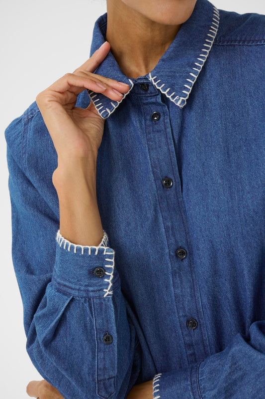 Part Two Sarafia Denim Shirt