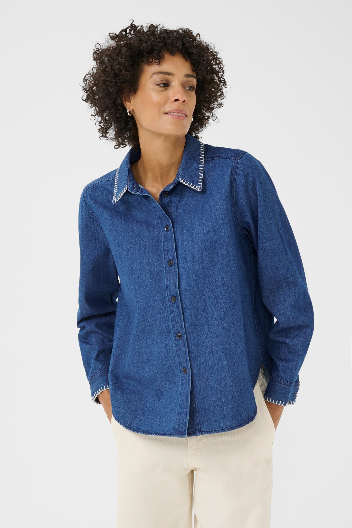Part Two Sarafia Denim Shirt