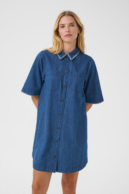 Part Two Sardia Collared Denim Dress