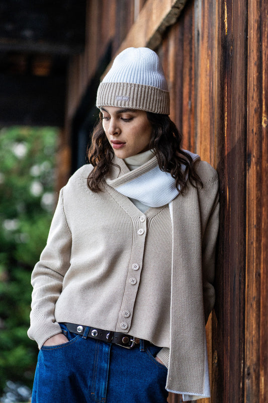 Saint James Canoe Bicolour Knit Scarf